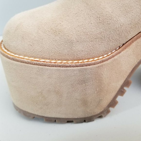 Free People Montreal Platform Boots Tan Suede Size 39 - Picture 7 of 9